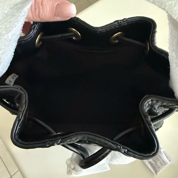 Tory Burch Small Fleming Soft Bucket Bag, Black, NWT - Picture 6 of 10